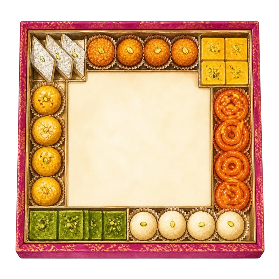 An open box of mithai