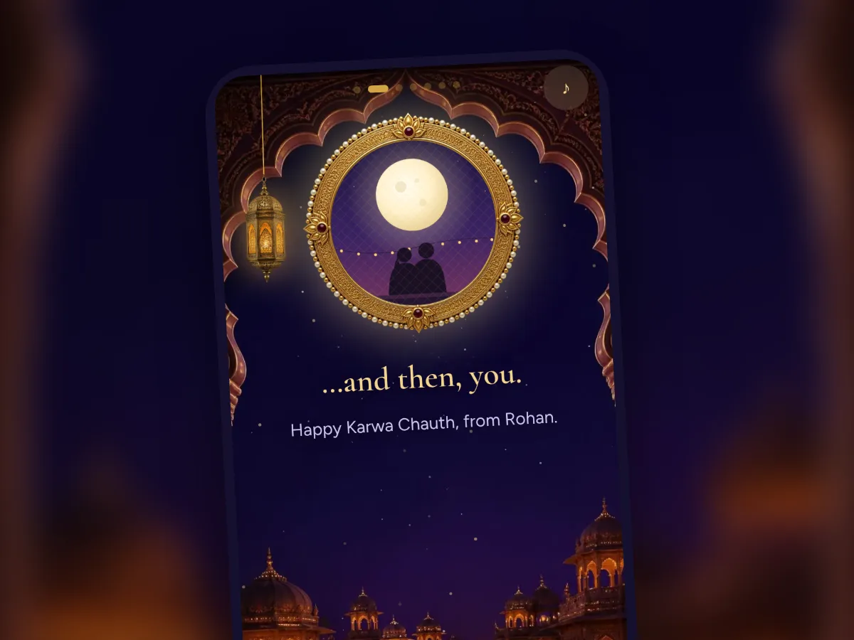 Karwa Chauth Moon design
